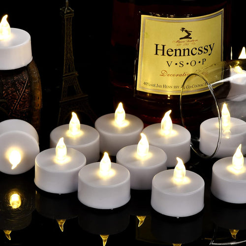 Battery Operated LED Tea Lights Flameless Electric Candles 24PACK